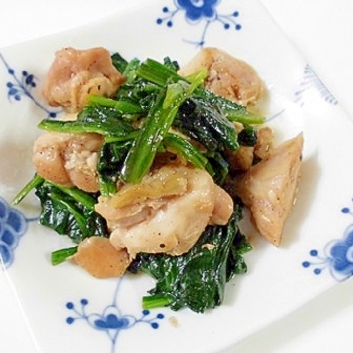 鶏ももとほうれん草の醤油炒め レシピ 作り方 By V るん 0394 楽天レシピ